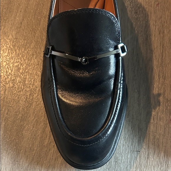 Franco Sarto Shiny Black Loafers - Picture 2 of 8